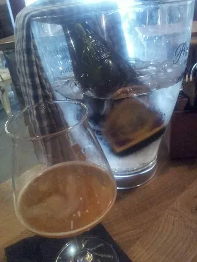 Beer in an ice bucket. Awesome!