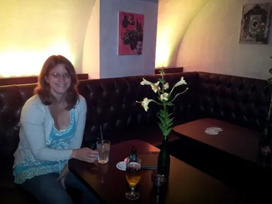 Emily in one of the little alcoves.
