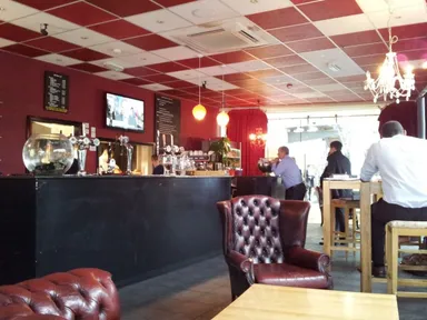 May not be the swankiest interior but it's very pleasant.