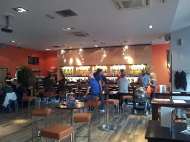 The bar area.