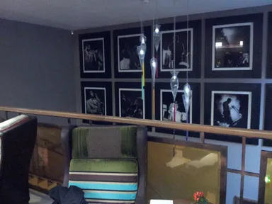Some of the jazz photographs that adorn every wall.