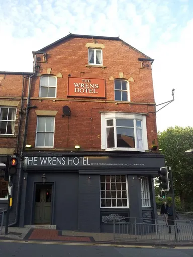 Trendy gastropub façade.