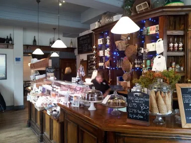 This is the famous deli counter. The only place we've seen selling ice cream cones.