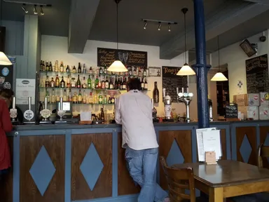The bar. Look at all those ales!