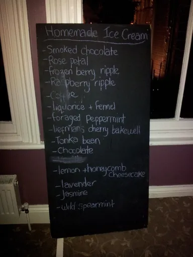 The list of ice cream flavours. Something for everyone. (Except me, because I can't eat ice cream.)