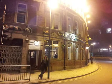 Great building on Mill Hill. Emily looks bored as I try to get a decent shot.