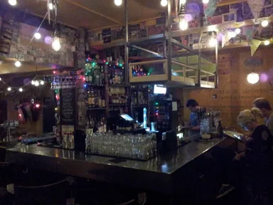 The bar area.