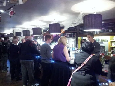 The bar area, on a particularly crowded evening.