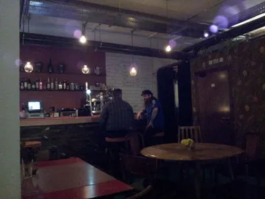 The bar area. Quality photo.