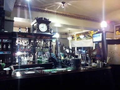 The bar area. Check out the cool clock!