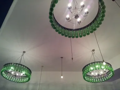 Bottles. And chandeliers. But of course!