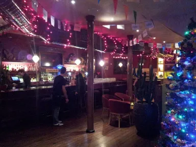 This is the bar area upstairs in the restaurant. Go downstairs for real beers.