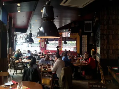A terrible photo of the dining area.