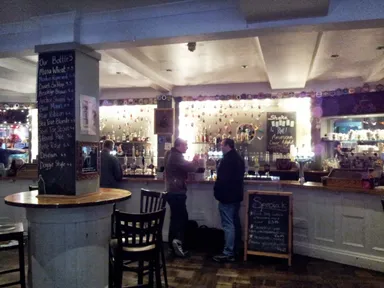 The bar. My phone camera doesn't capture the amazing lighting very well.