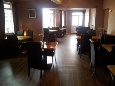 The upstairs dining area / function room.