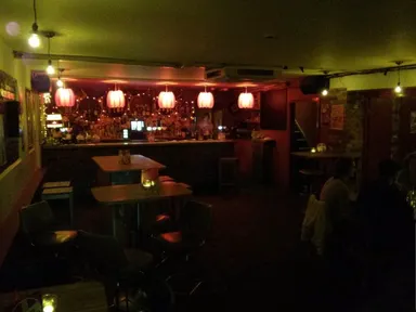 More red lanterns at the bar! (Oh, and a lot of good beer!)
