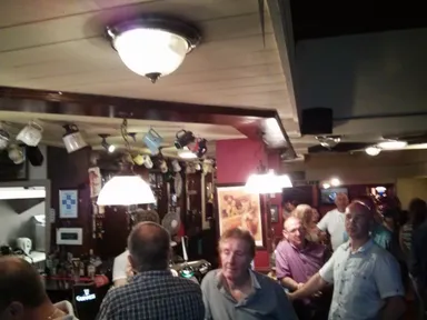 The crowded bar area.