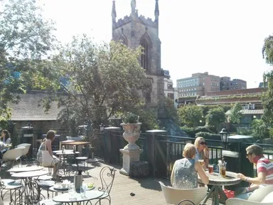 Great view of St John's church from the terrace.