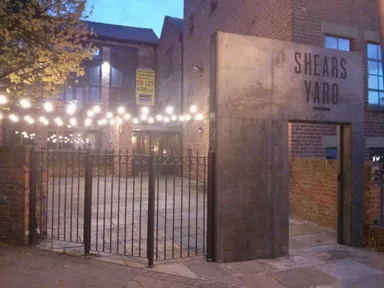 There is a yard at Shears Yard. Maybe there are tables in the summer?