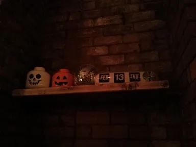 More Lego heads! And a calendar telling the correct date. Useful!