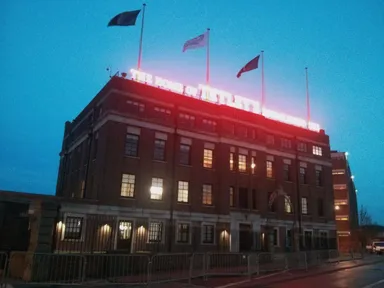 The Tetley shines like a beacon. You really can't miss it.