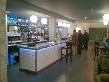 The bar area.