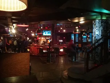 The bar area. You can't get away from those sports!