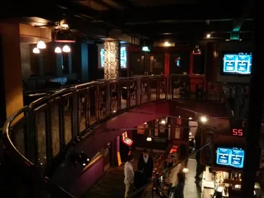 The view from upstairs. It's pretty dark up here!
