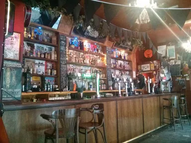 The bar. There are a lot of spirits!