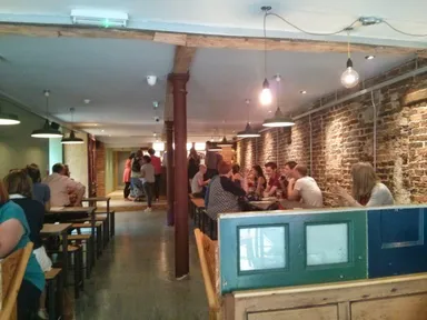 The main seating area. It's pretty busy on a Friday night.
