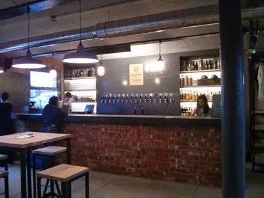 The bar. Look at all those kegs!