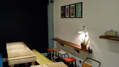 The upstairs drinking zone.