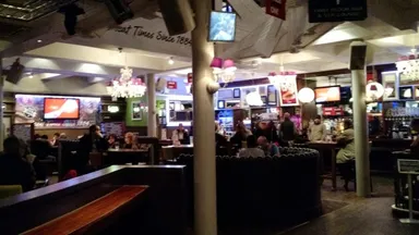 The downstairs bar area.