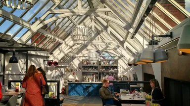 All greenhouse all the time in the upstairs bar.
