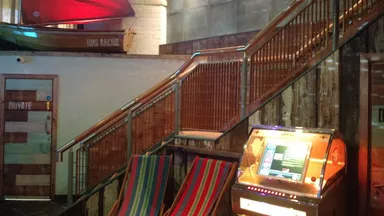 Deck chairs and a jukebox. What more do you need?