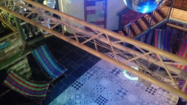 The tiled dancefloor. I love this!