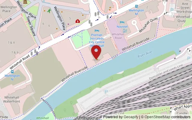 Map showing the location of 1 Whitehall Riverside, Leeds LS1 4BN, ,