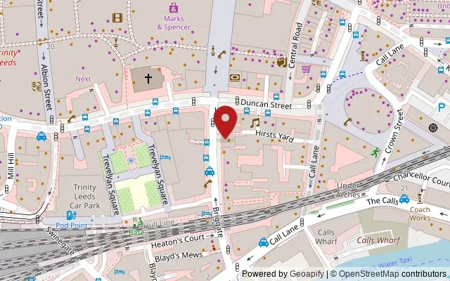 Map showing the location of 157 - 158 Lower Briggate, Leeds LS1 6BG
