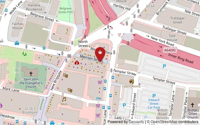 Map showing the location of 9 Merrion Street, Leeds LS1 6PQ