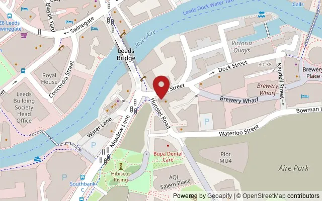 Map showing the location of 3-5 Hunslet Road, Leeds LS10 1JQ