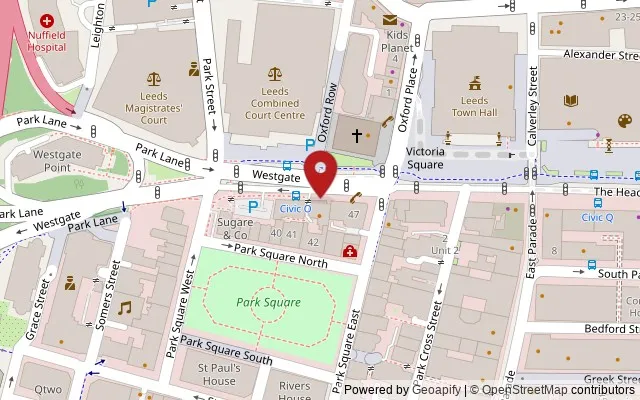 Map showing the location of 17 Westgate, Leeds LS1 2RA