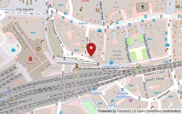 Map showing the location of 11 Mill Hill, Leeds LS1 5DQ