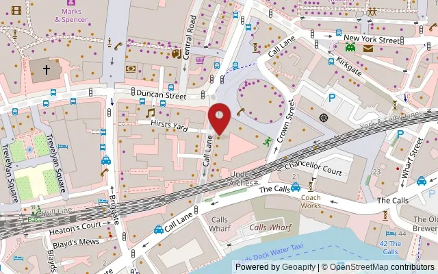Map showing the location of 35 Call Lane, Leeds LS1 7BT