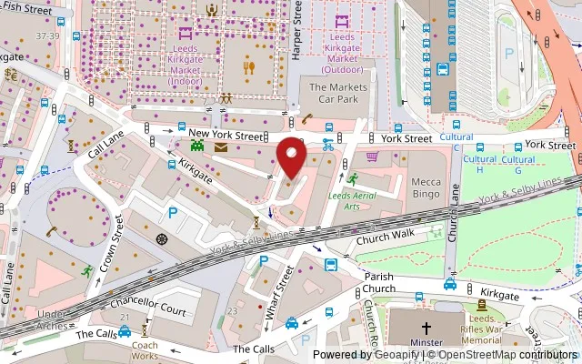 Map showing the location of Harper Street, Leeds LS2 7EA