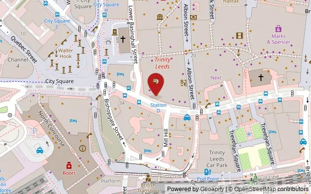 Map showing the location of 51 Boar Lane, Leeds LS1 5EL