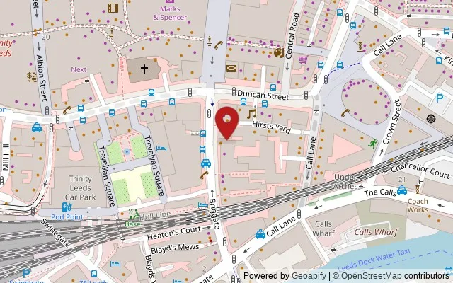 Map showing the location of 159a Lower Briggate, Leeds LS1 6LY
