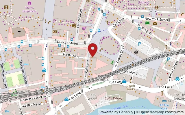 Map showing the location of 33 Call Lane, Leeds LS1 7BT