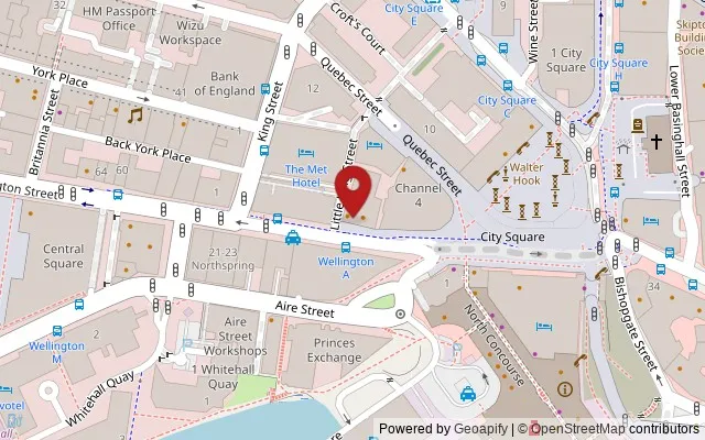 Map showing the location of 38 Wellington Street, Leeds LS1 2DJ