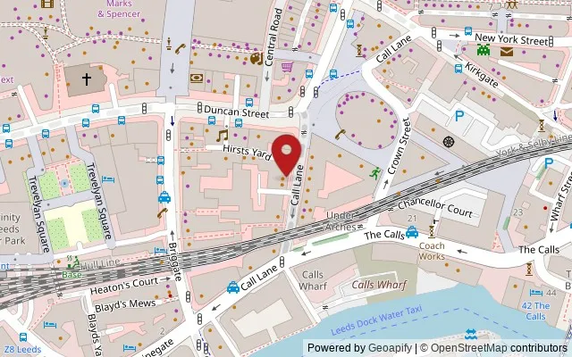 Map showing the location of 42 Call Lane, Leeds LS1 6DT
