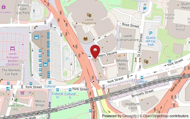 Map showing the location of Munro House, Duke Street, Leeds LS9 8AG,
